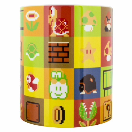 Super Mario Bros. Items and Enemies 11 oz. Ceramic Mug